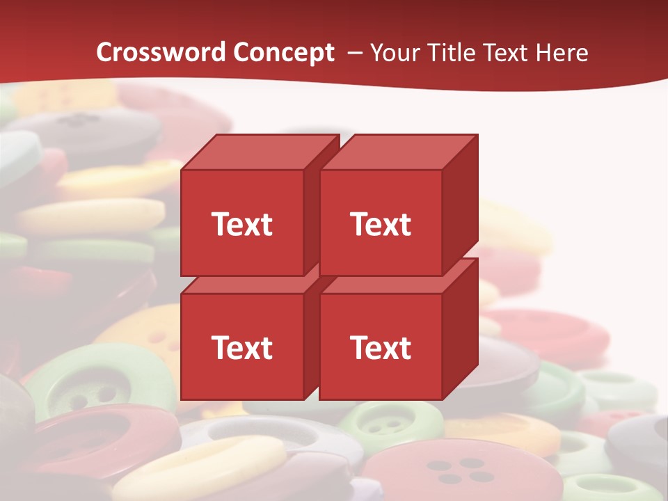 Textile Pool Buttons PowerPoint Template