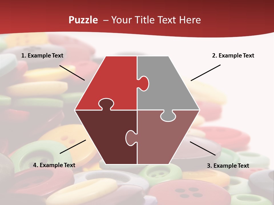 Textile Pool Buttons PowerPoint Template