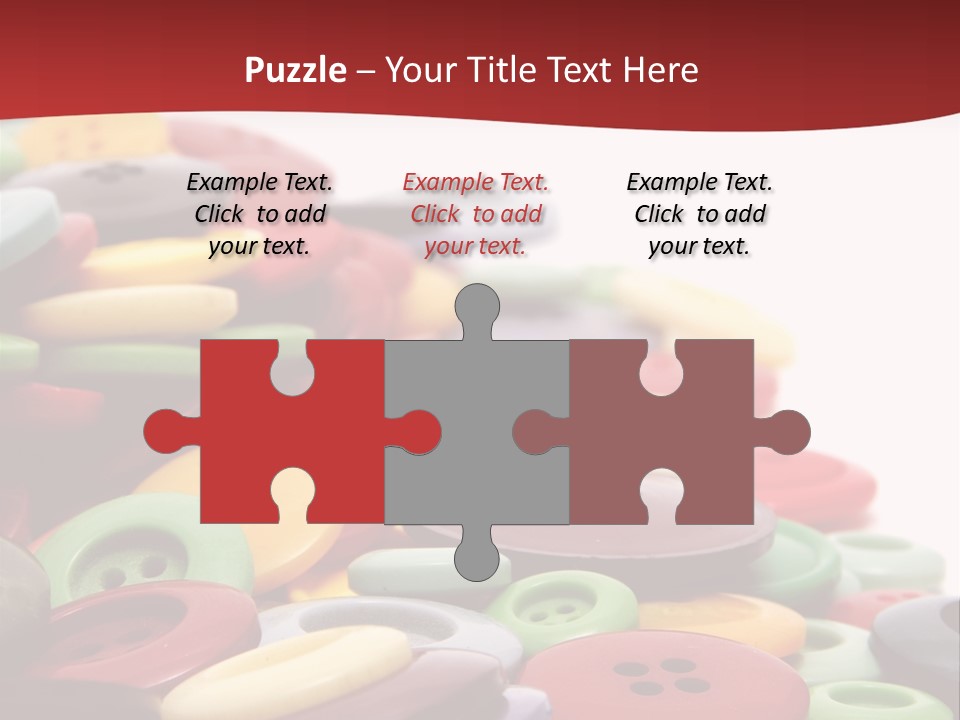 Textile Pool Buttons PowerPoint Template