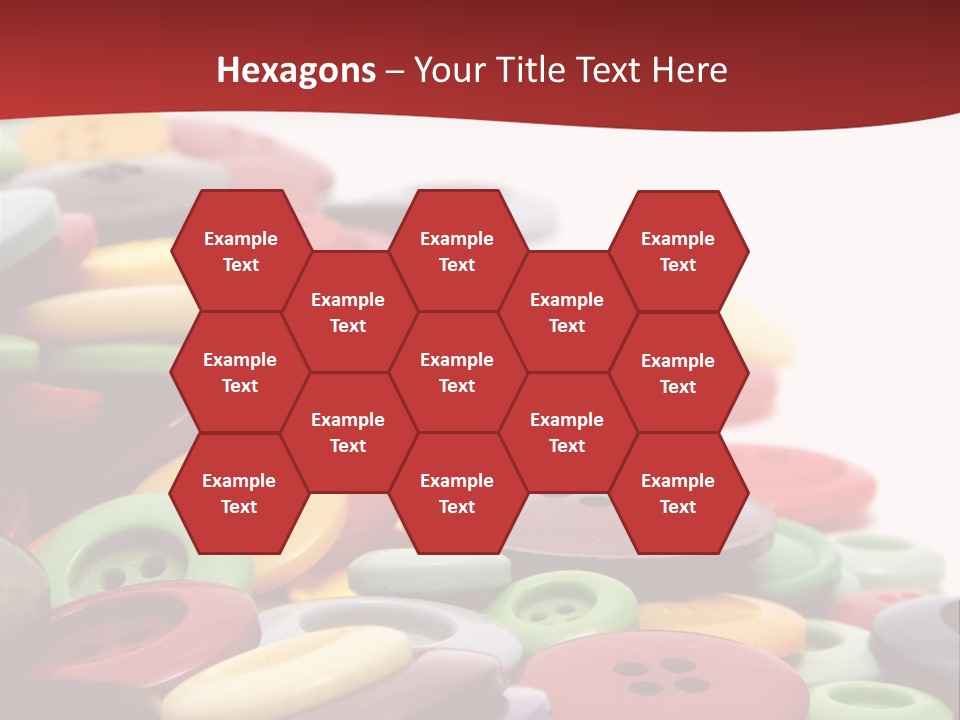 Textile Pool Buttons PowerPoint Template