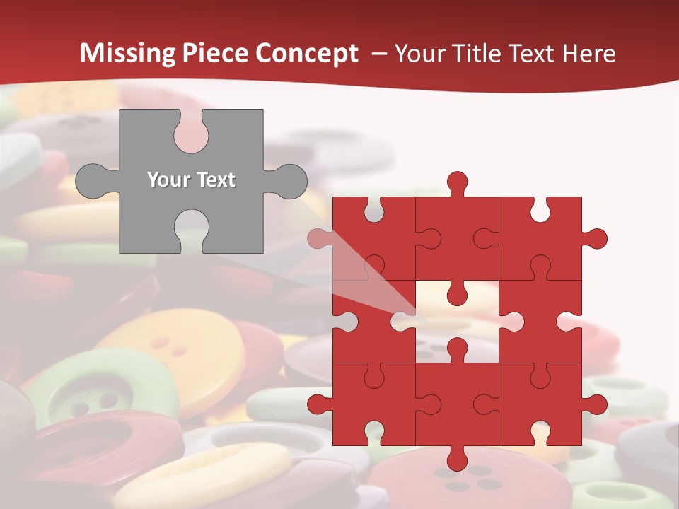 Textile Pool Buttons PowerPoint Template