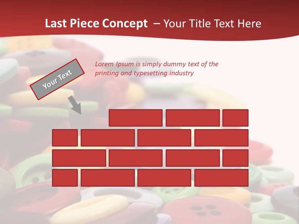 Textile Pool Buttons PowerPoint Template