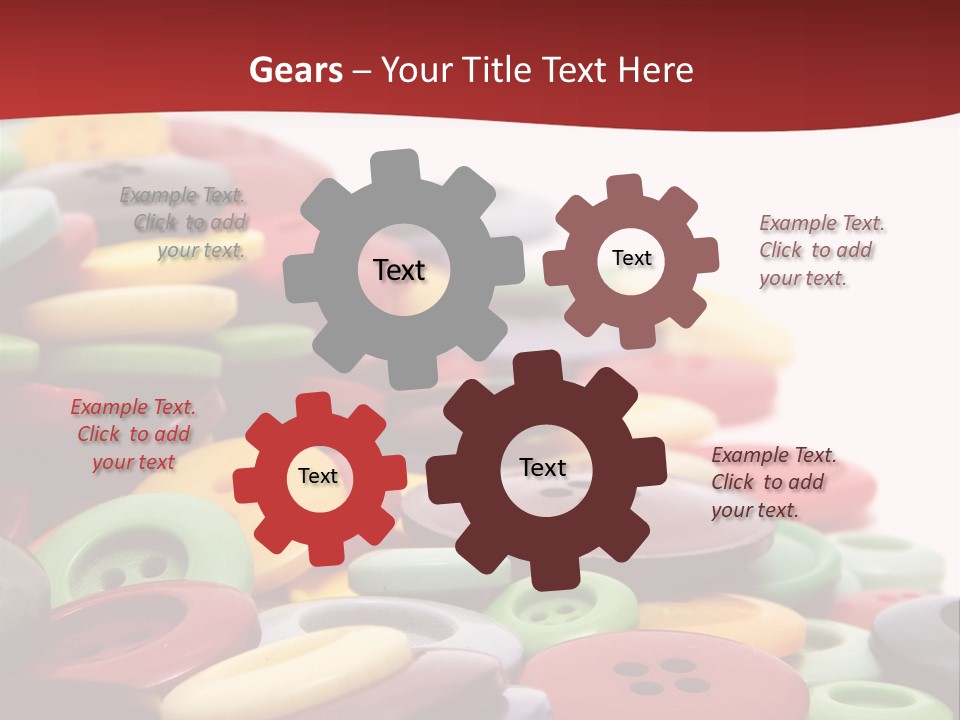 Textile Pool Buttons PowerPoint Template