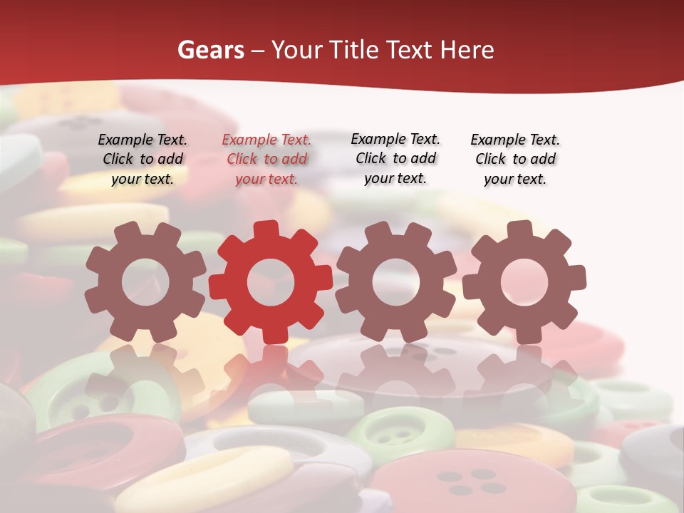 Textile Pool Buttons PowerPoint Template