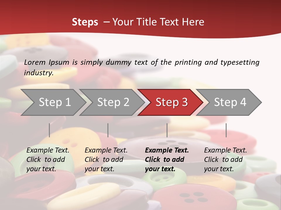 Textile Pool Buttons PowerPoint Template