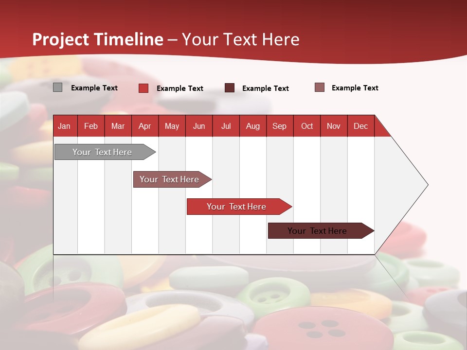 Textile Pool Buttons PowerPoint Template
