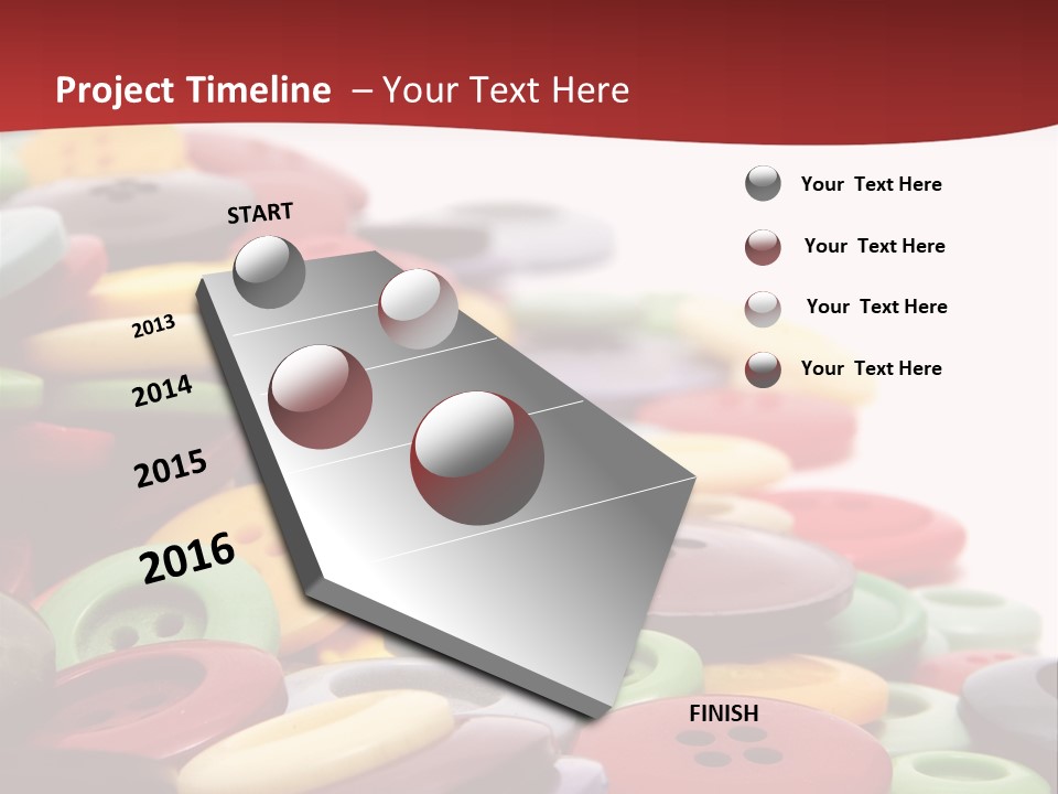 Textile Pool Buttons PowerPoint Template