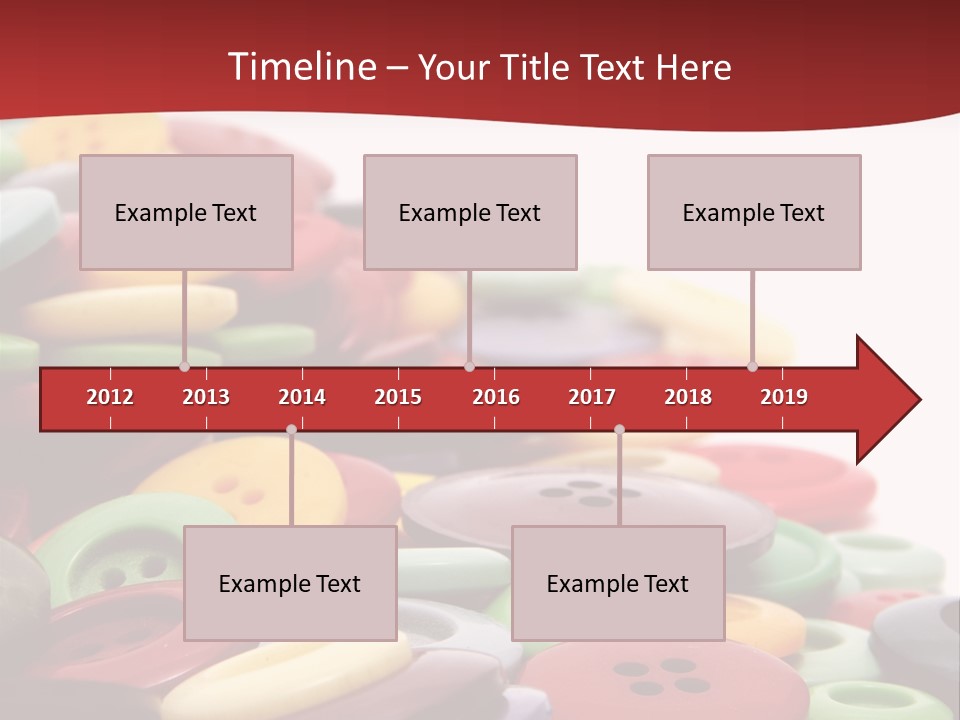 Textile Pool Buttons PowerPoint Template