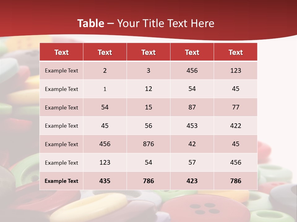 Textile Pool Buttons PowerPoint Template
