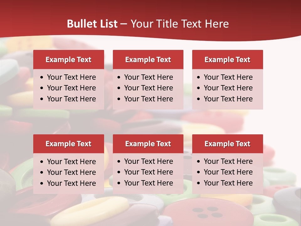 Textile Pool Buttons PowerPoint Template