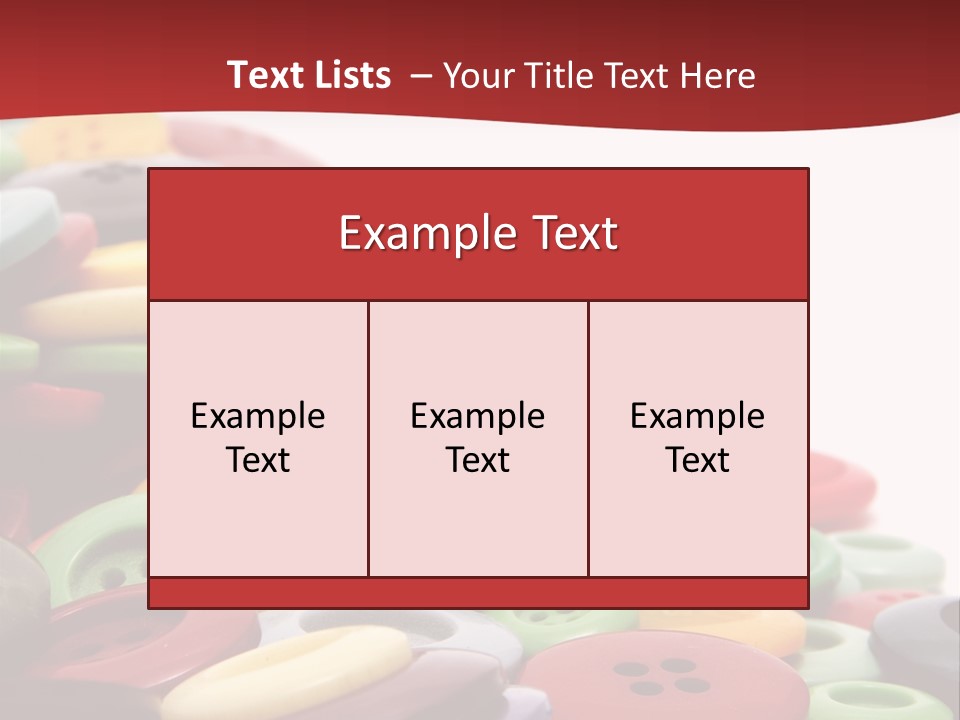 Textile Pool Buttons PowerPoint Template