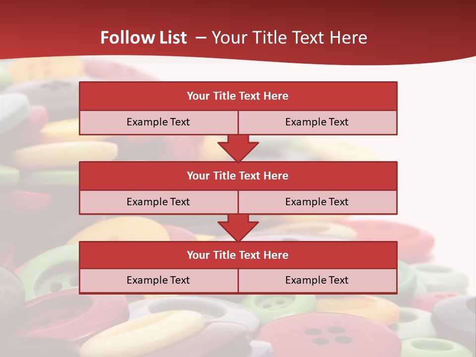 Textile Pool Buttons PowerPoint Template