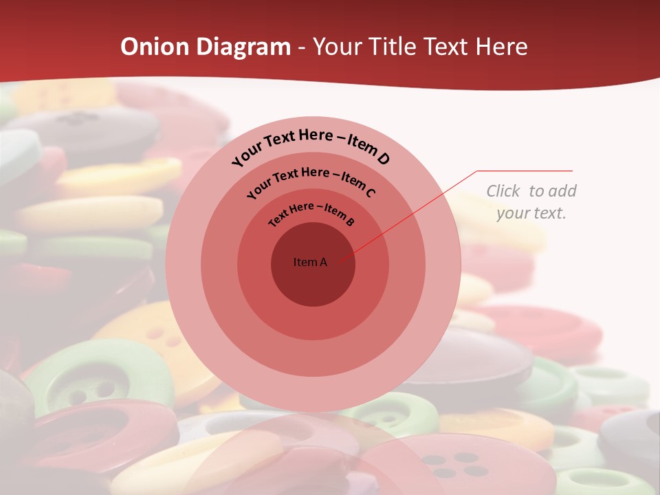 Textile Pool Buttons PowerPoint Template