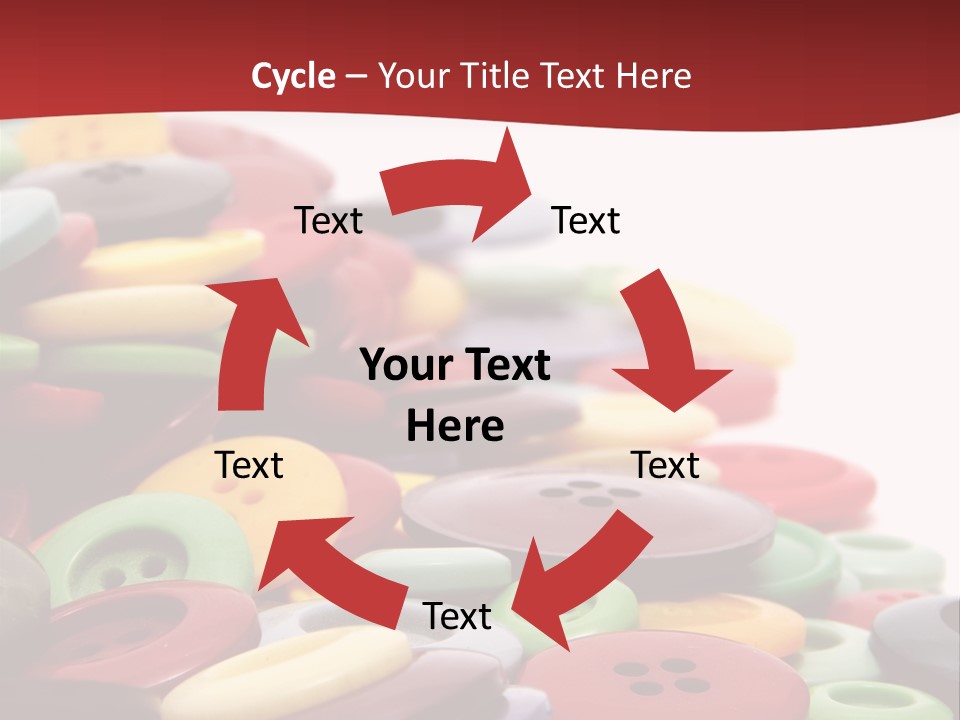 Textile Pool Buttons PowerPoint Template