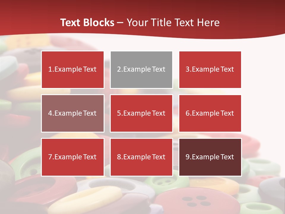 Textile Pool Buttons PowerPoint Template