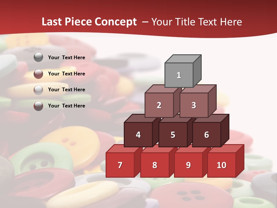 Textile Pool Buttons PowerPoint Template