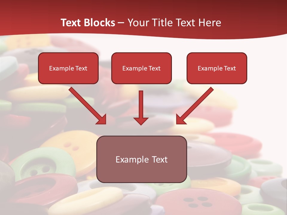 Textile Pool Buttons PowerPoint Template