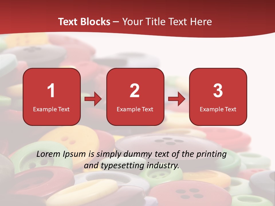 Textile Pool Buttons PowerPoint Template