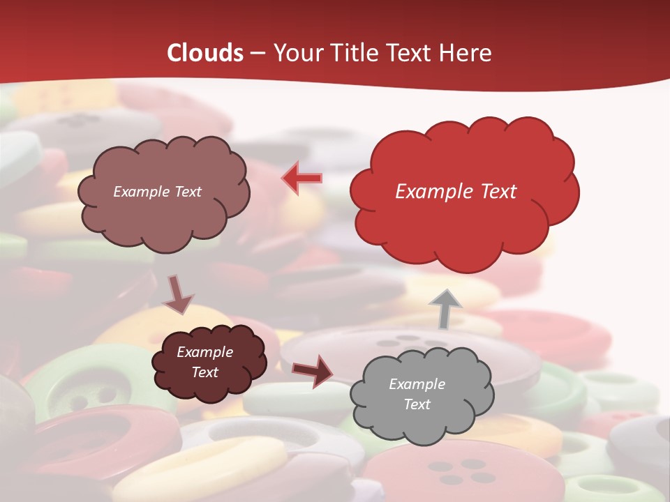 Textile Pool Buttons PowerPoint Template