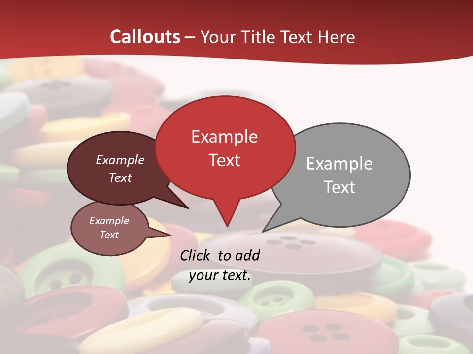 Textile Pool Buttons PowerPoint Template