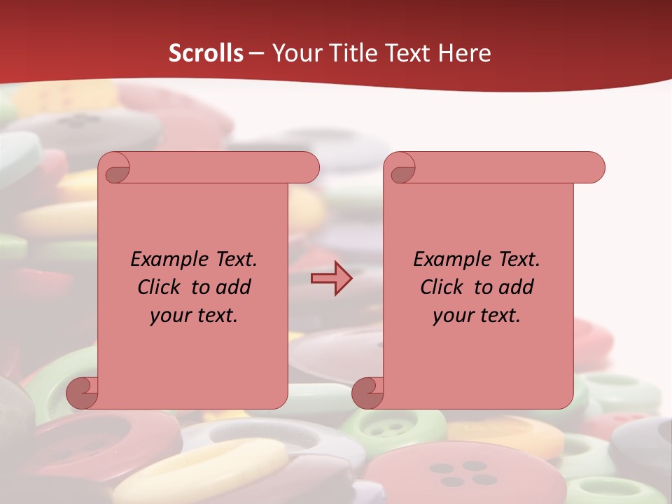 Textile Pool Buttons PowerPoint Template