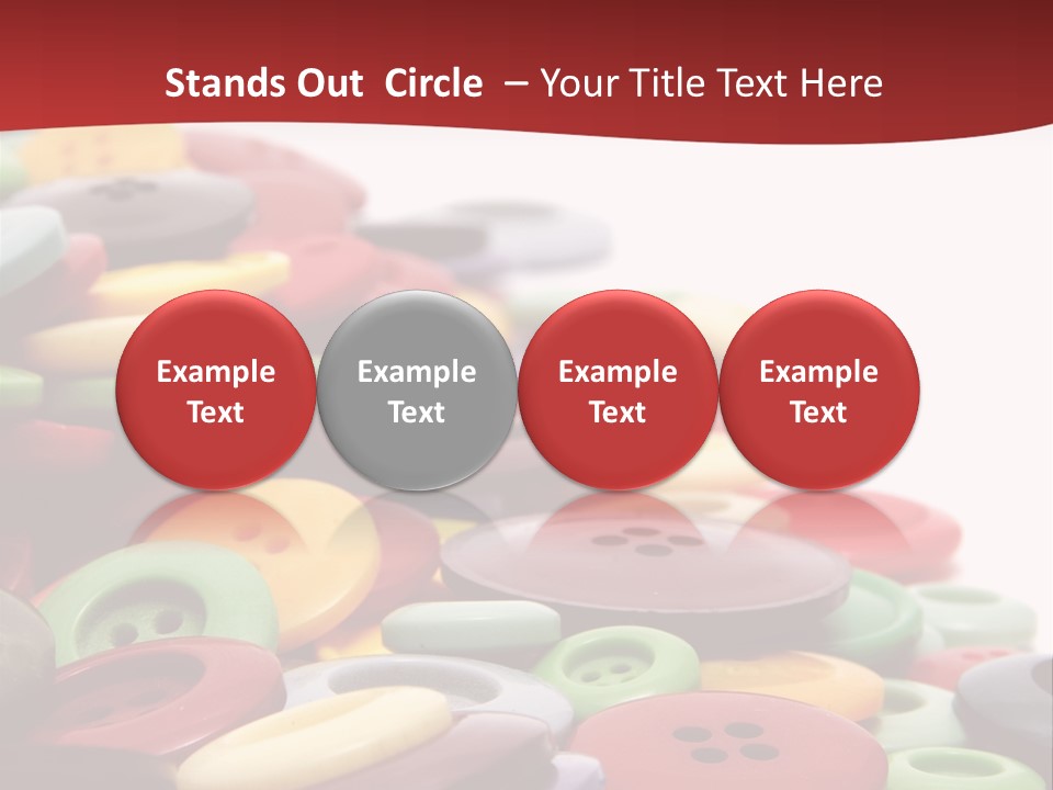 Textile Pool Buttons PowerPoint Template