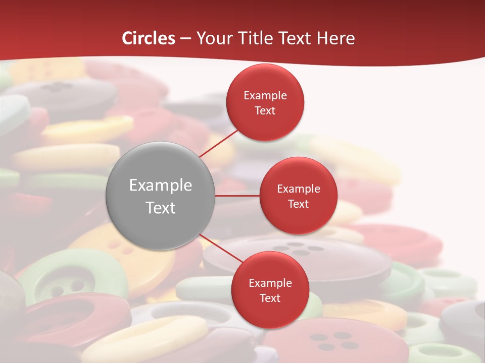 Textile Pool Buttons PowerPoint Template