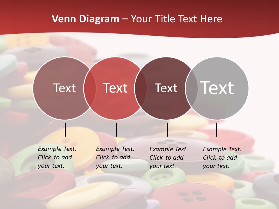 Textile Pool Buttons PowerPoint Template