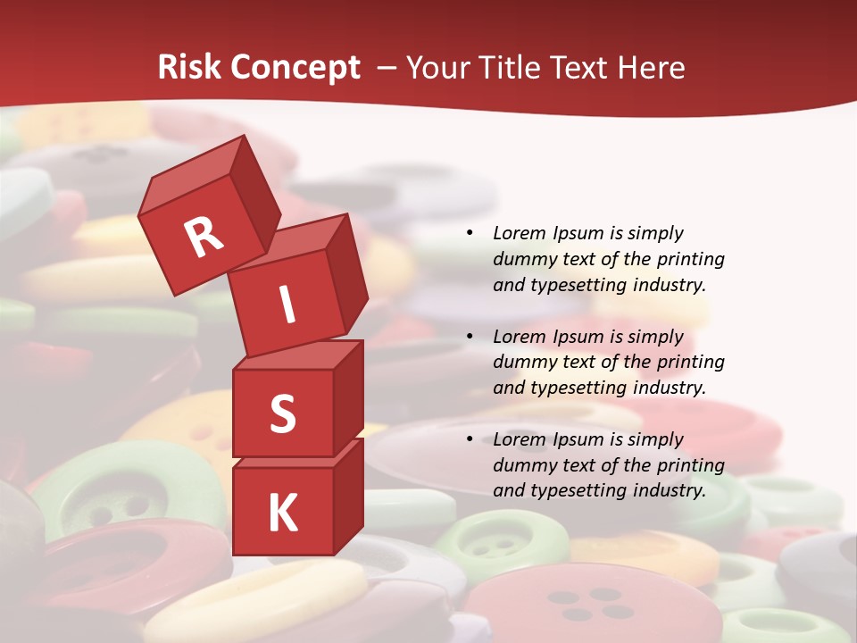 Textile Pool Buttons PowerPoint Template