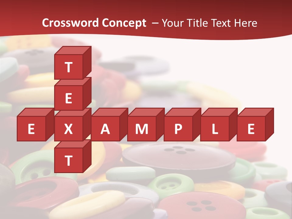 Textile Pool Buttons PowerPoint Template