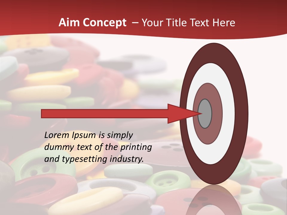 Textile Pool Buttons PowerPoint Template