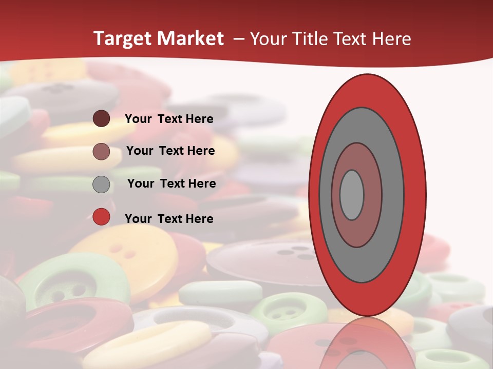 Textile Pool Buttons PowerPoint Template