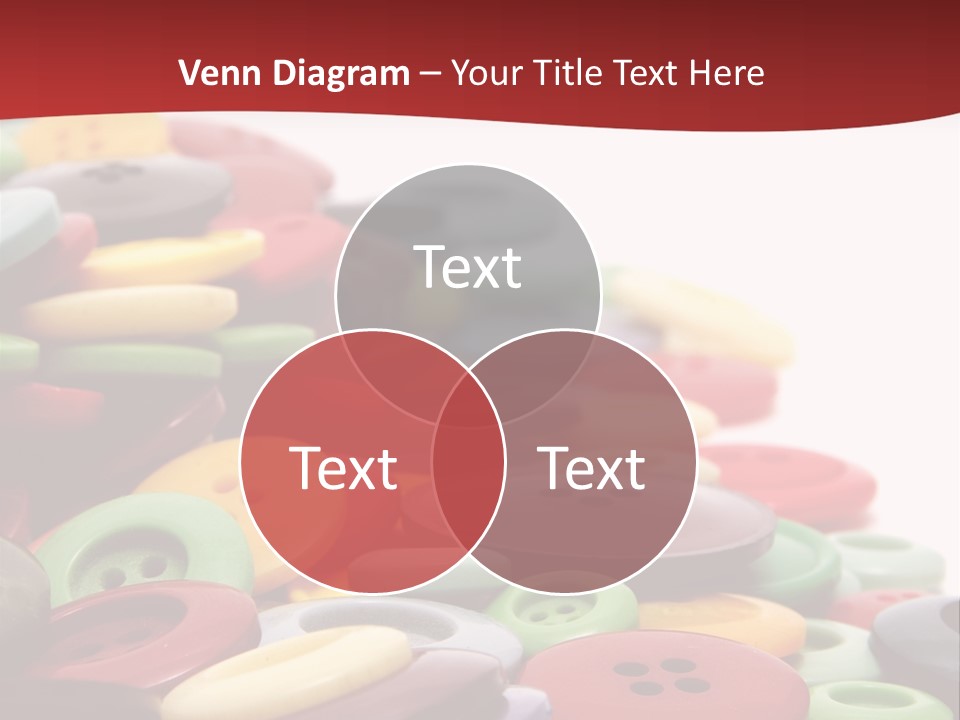 Textile Pool Buttons PowerPoint Template