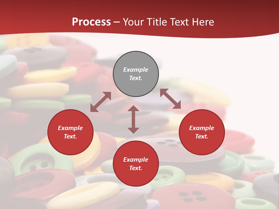 Textile Pool Buttons PowerPoint Template