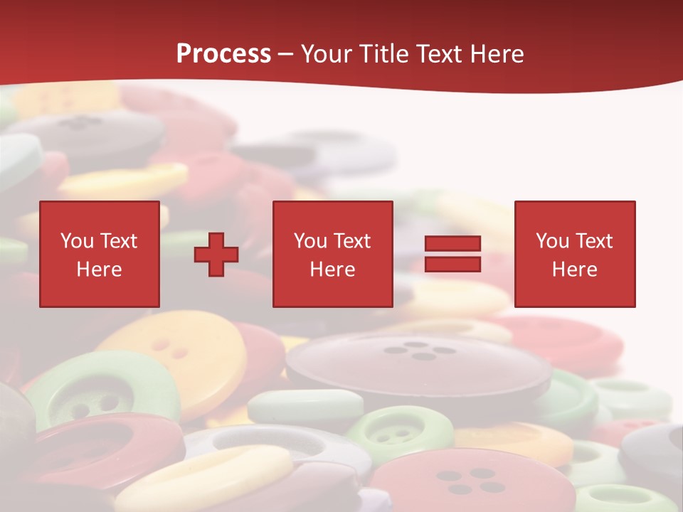 Textile Pool Buttons PowerPoint Template