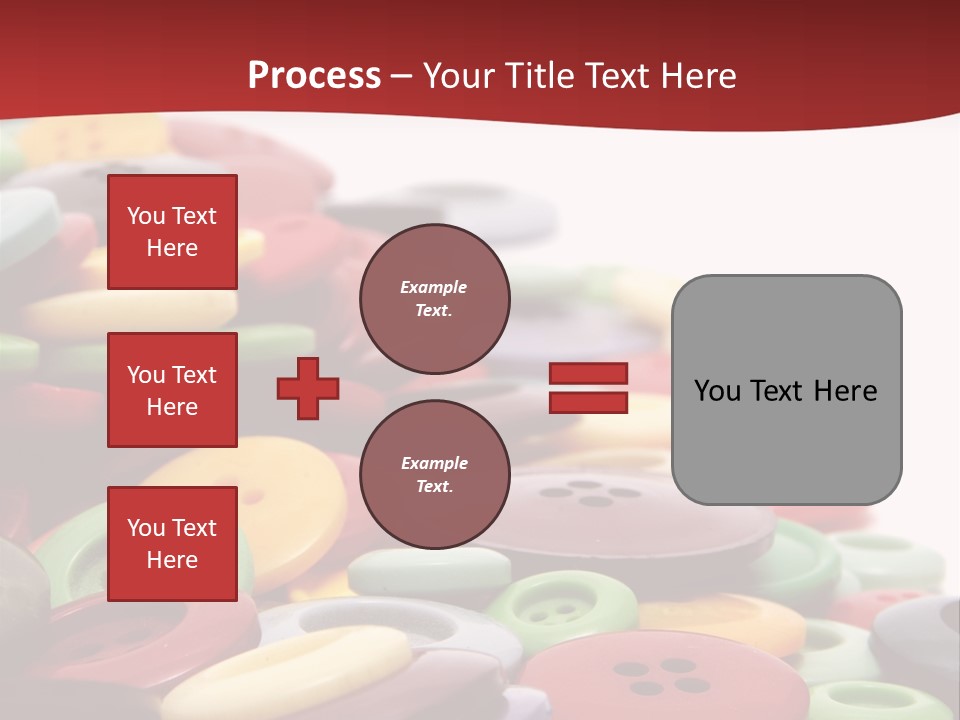 Textile Pool Buttons PowerPoint Template