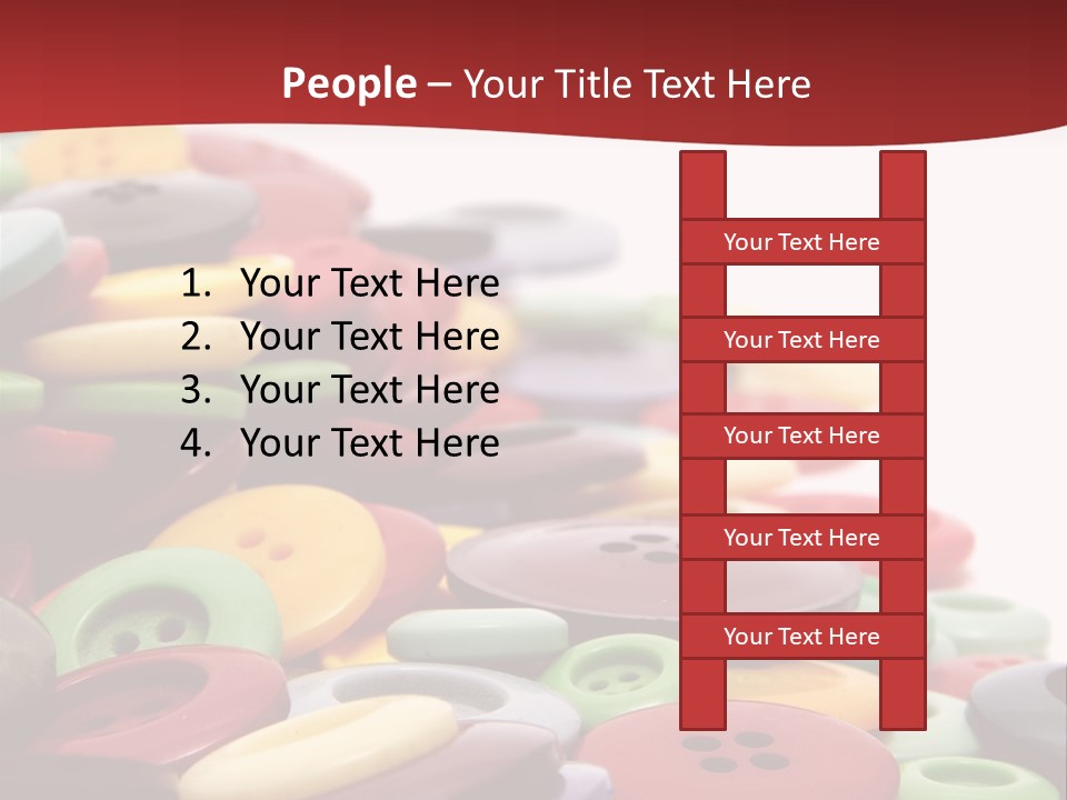 Textile Pool Buttons PowerPoint Template