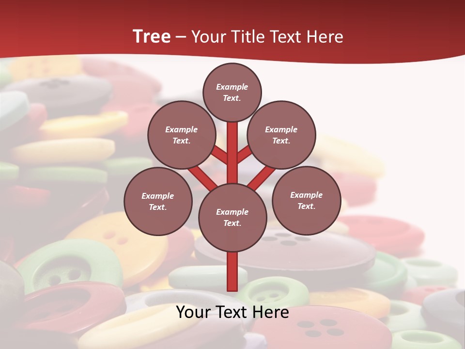 Textile Pool Buttons PowerPoint Template