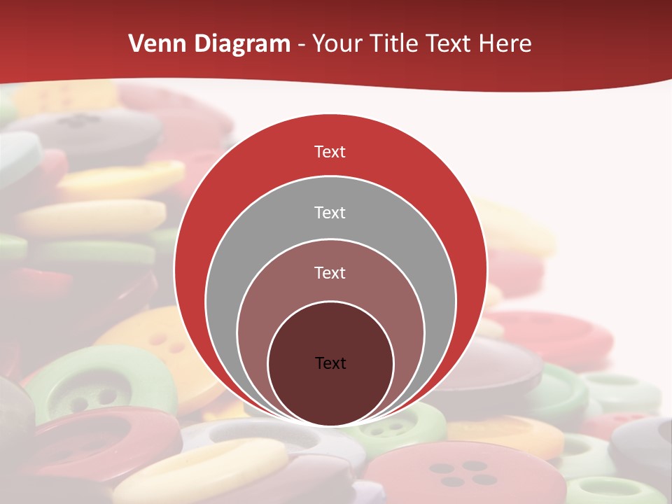 Textile Pool Buttons PowerPoint Template