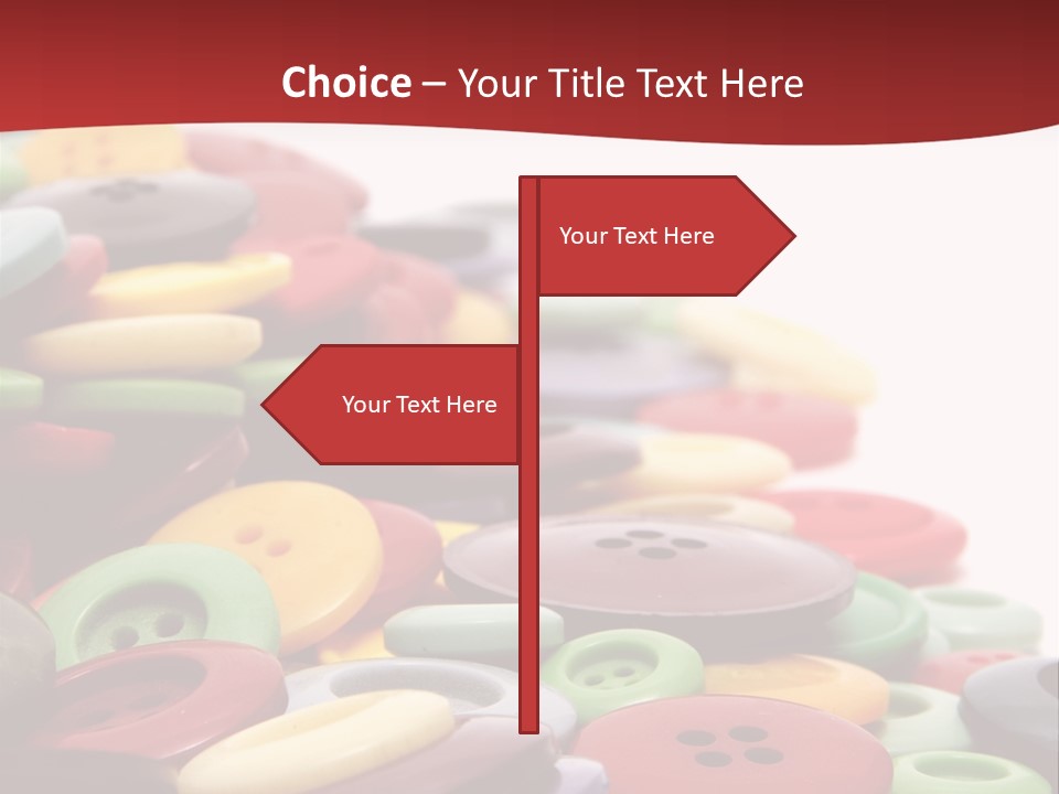 Textile Pool Buttons PowerPoint Template
