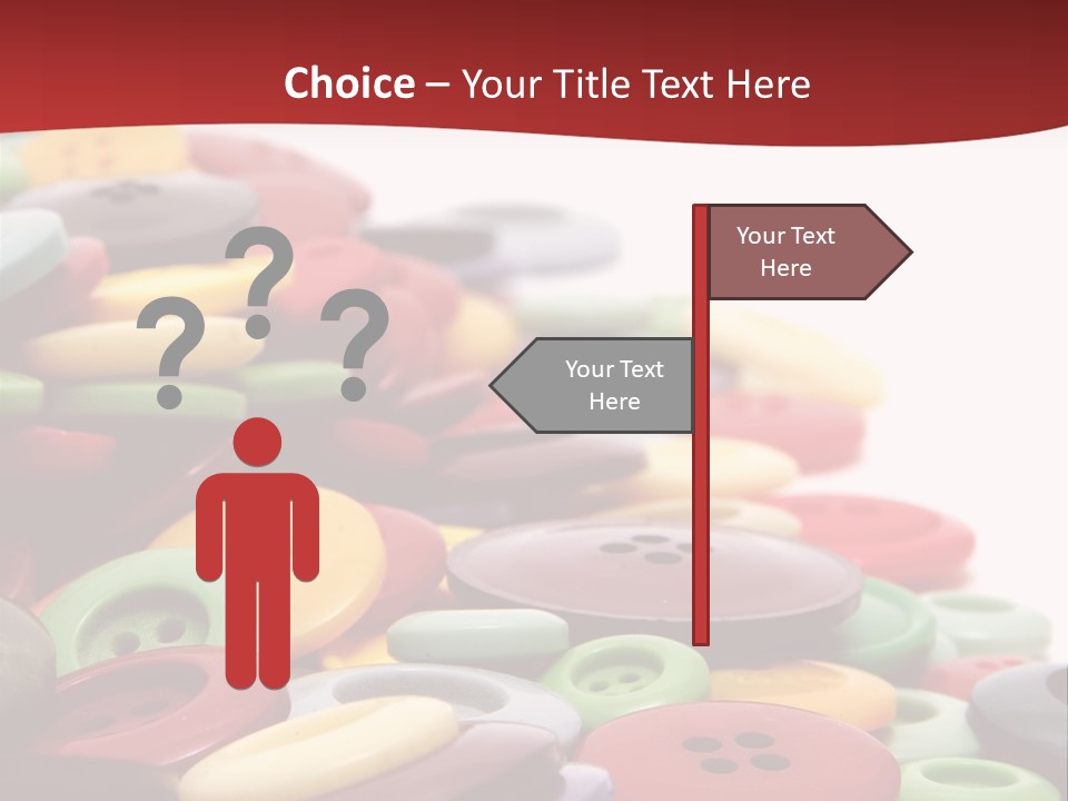 Textile Pool Buttons PowerPoint Template
