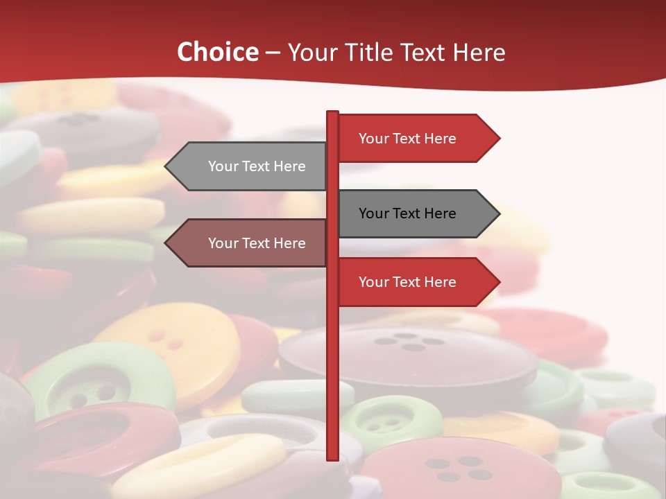 Textile Pool Buttons PowerPoint Template