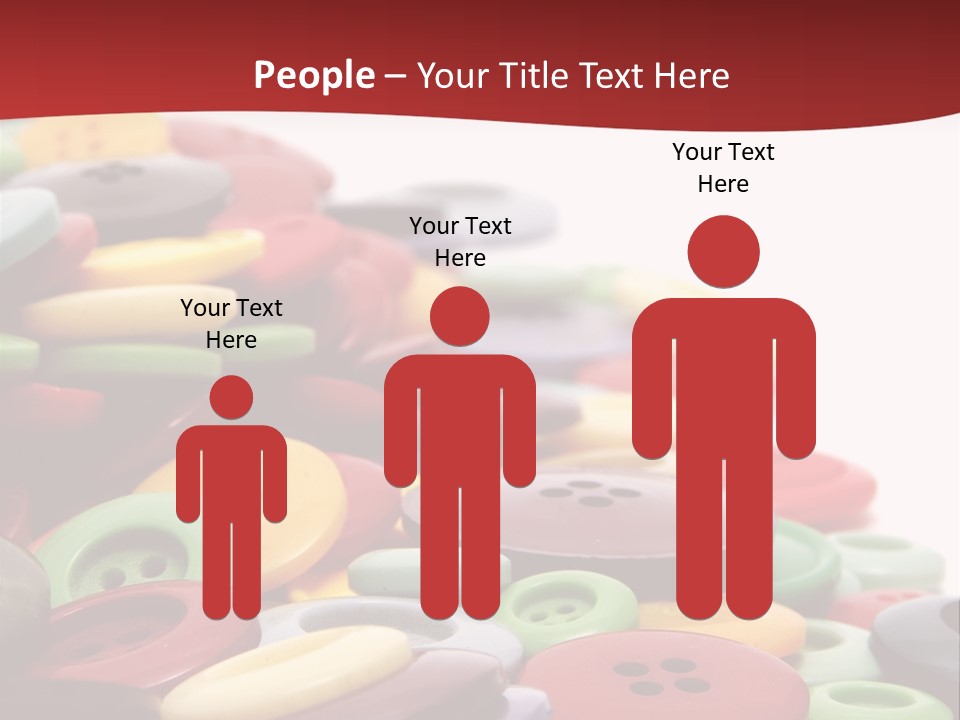 Textile Pool Buttons PowerPoint Template