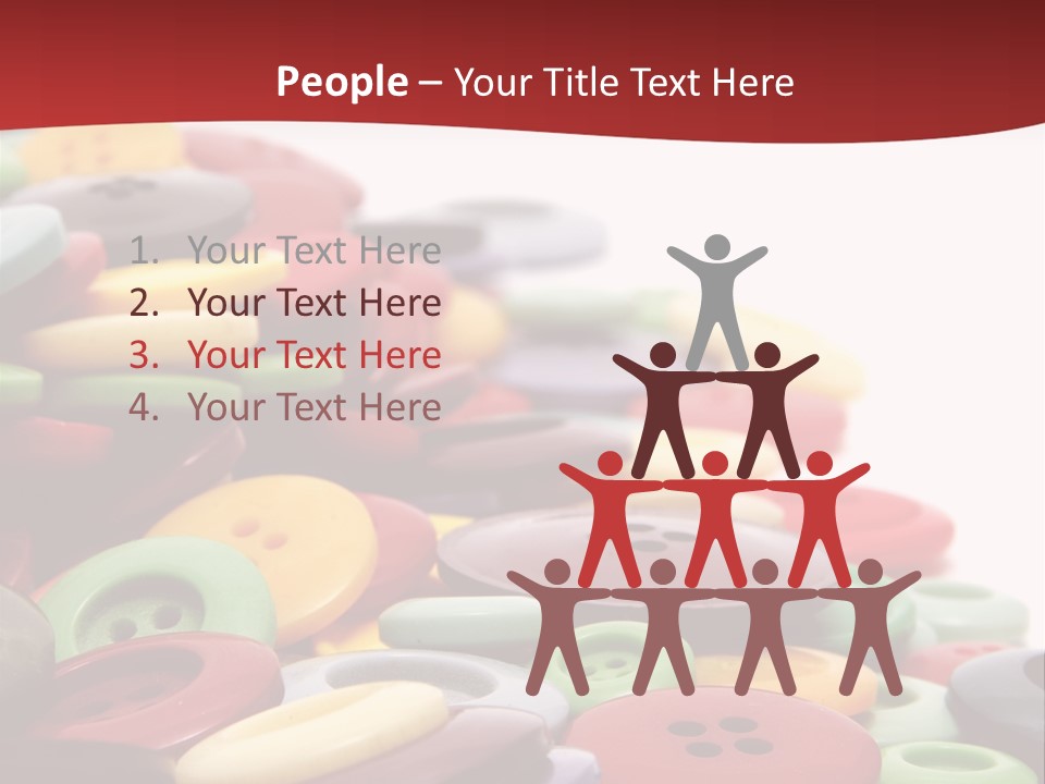 Textile Pool Buttons PowerPoint Template