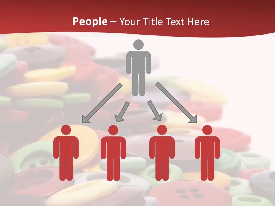 Textile Pool Buttons PowerPoint Template