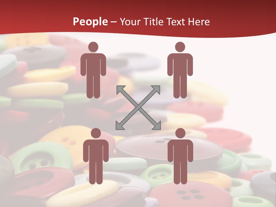 Textile Pool Buttons PowerPoint Template