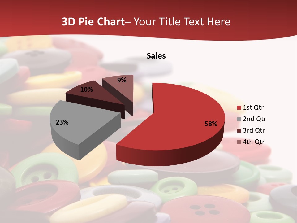 Textile Pool Buttons PowerPoint Template