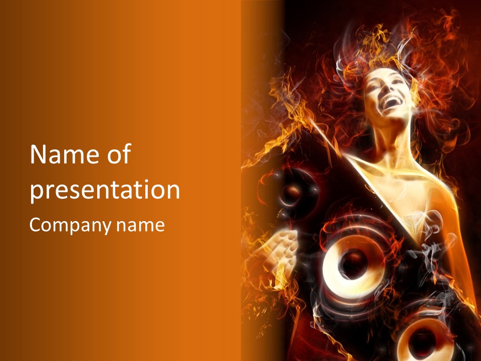 Listening Cheerful Hot PowerPoint Template