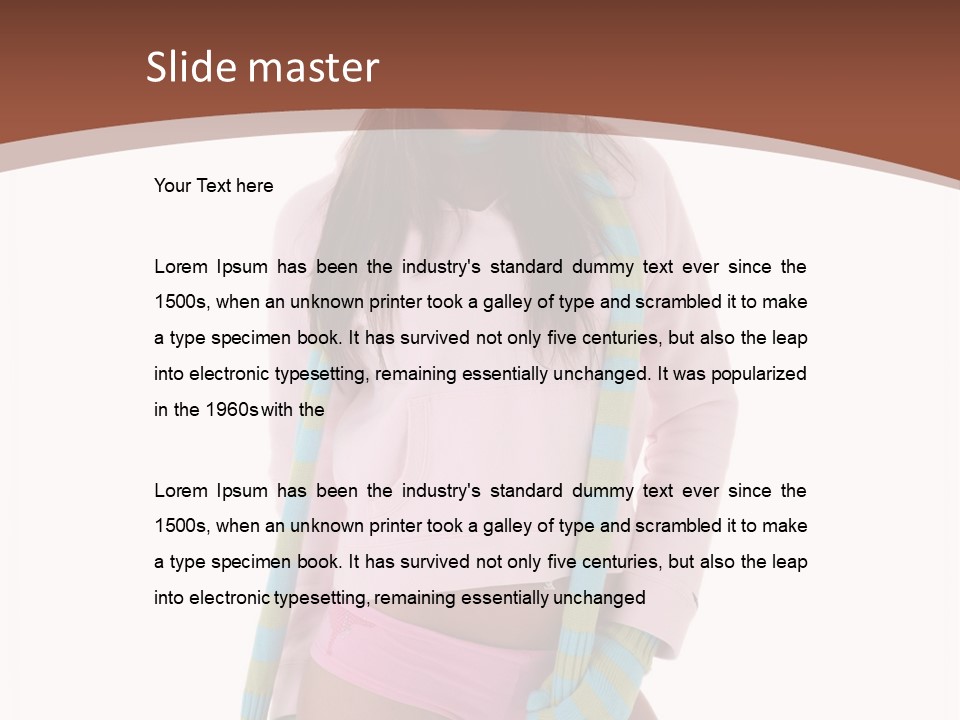 Women Cheerful Shorts PowerPoint Template