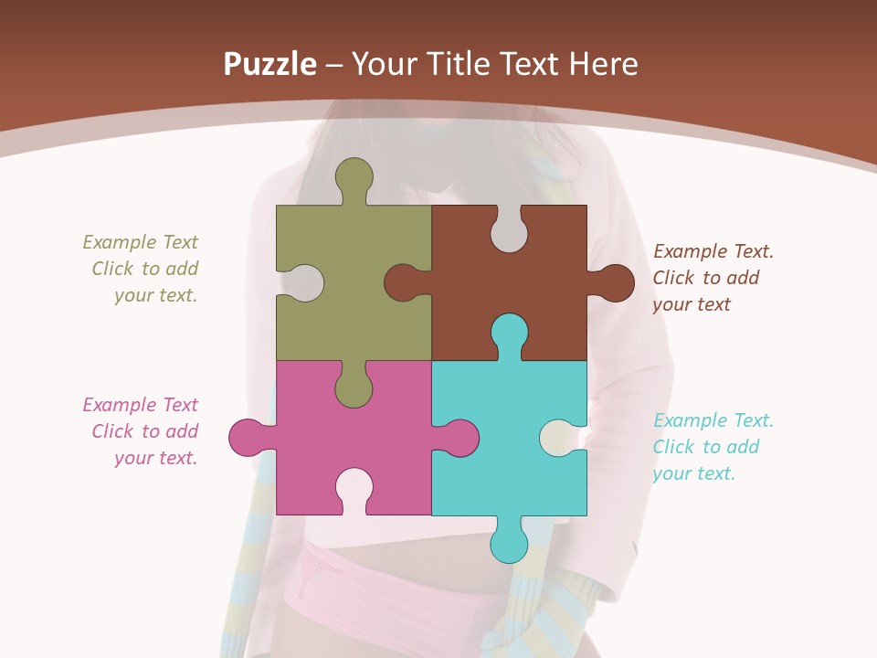 Women Cheerful Shorts PowerPoint Template